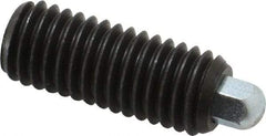 Vlier - 1/2-13, 1-1/4" Thread Length, 1/4" Plunger Projection, Steel Threaded Spring Plunger - 1/4 (Hex)" Max Plunger Diam, 1-1/4" Plunger Length, 2.7 Lb Init End Force, 9.3 Lb Final End Force, 1/4" Hex - Benchmark Tooling