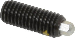 Vlier - 1/2-13, 1-1/4" Thread Length, 1/4" Plunger Projection, Steel Threaded Spring Plunger - 1/4 (Hex)" Max Plunger Diam, 1-1/4" Plunger Length, 2.7 Lb Init End Force, 9.3 Lb Final End Force, 1/4" Hex - Benchmark Tooling