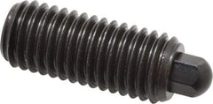 Vlier - 5/8-11, 1-1/2" Thread Length, 5/16" Plunger Projection, Steel Threaded Spring Plunger - 5/16 (Hex)" Max Plunger Diam, 1-1/2" Plunger Length, 10.5 Lb Init End Force, 25.5 Lb Final End Force, 5/16" Hex - Benchmark Tooling