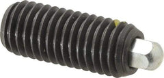 Vlier - 5/8-11, 1-1/2" Thread Length, 5/16" Plunger Projection, Steel Threaded Spring Plunger - 5/16 (Hex)" Max Plunger Diam, 1-1/2" Plunger Length, 3.5 Lb Init End Force, 10.5 Lb Final End Force, 5/16" Hex - Benchmark Tooling