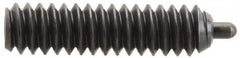 Vlier - 6-32, 17/32" Thread Length, 1/16" Plunger Projection, Steel Threaded Spring Plunger - 0.044 - 0.045" Max Plunger Diam, 17/32" Plunger Length, 1 Lb Init End Force, 1.6 Lb Final End Force, 0.063" Hex - Benchmark Tooling