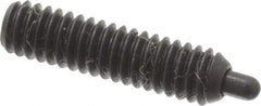 Vlier - 8-32, 5/8" Thread Length, 3/32" Plunger Projection, Steel Threaded Spring Plunger - 0.069 - 0.07" Max Plunger Diam, 5/8" Plunger Length, 2.7 Lb Init End Force, 7.3 Lb Final End Force, 0.063" Hex - Benchmark Tooling