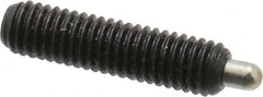 Vlier - 10-32, 3/4" Thread Length, 1/8" Plunger Projection, Steel Threaded Spring Plunger - 0.091 - 0.092" Max Plunger Diam, 3/4" Plunger Length, 1.3 Lb Init End Force, 2.7 Lb Final End Force, 0.063" Hex - Benchmark Tooling