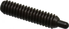 Vlier - 1/4-20, 1" Thread Length, 3/16" Plunger Projection, Steel Threaded Spring Plunger - 0.117 - 0.118" Max Plunger Diam, 1" Plunger Length, 3 Lb Init End Force, 13 Lb Final End Force, 0.079" Hex - Benchmark Tooling