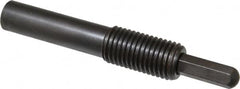 Vlier - 1-8, 2" Thread Length, 1-1/2" Plunger Projection, Steel Threaded Spring Plunger - 0.5000 (Hex)" Max Plunger Diam, Long, 7" Plunger Length, 16 Lb Init End Force, 68 Lb Final End Force, 0.5" Hex - Benchmark Tooling