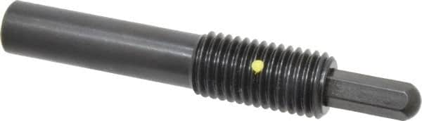 Vlier - 3/4-10, 1-1/2" Thread Length, 1" Plunger Projection, Steel Threaded Spring Plunger - 0.3800 (Hex)" Max Plunger Diam, Long, 5.25" Plunger Length, 4 Lb Init End Force, 35 Lb Final End Force, 0.38" Hex - Benchmark Tooling