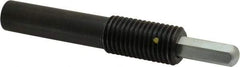 Vlier - 1-8, 2" Thread Length, 1-1/2" Plunger Projection, Steel Threaded Spring Plunger - 0.5000 (Hex)" Max Plunger Diam, Long, 7" Plunger Length, 4 Lb Init End Force, 31 Lb Final End Force, 0.5" Hex - Benchmark Tooling