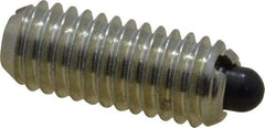 Vlier - 10-32, 0.468" Thread Length, 0.065" Plunger Projection, Steel Threaded Spring Plunger - 0.093" Max Plunger Diam, 0.468" Plunger Length, 1.75 Lb Init End Force, 6.25 Lb Final End Force - Benchmark Tooling