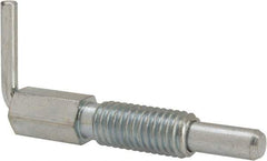 Vlier - 1/2-13, 1.1" Thread Length, 0.31" Plunger Diam, 1 Lb Init to 5 Lb Final End Force, Steel L Handle Plunger - 2.11" Body Length, 1-1/4" Length Under Head, 3/4" Plunger Projection - Benchmark Tooling