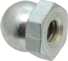 Vlier - 1/4-20, 5/8" Pad Diam, Uncoated Bottom, Steel Toggle Pad - 5/16 Depth, 5/8" OAL, 1/2" Width Across Flats, Zinc Plated Gold Chromate, 15° Swivel Angle - Benchmark Tooling