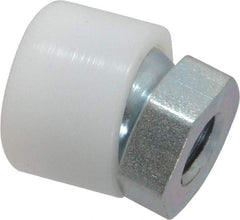 Vlier - 5/16-18, 11/16" Pad Diam, Uncoated Bottom, Steel Toggle Pad - 3/8 Depth, 3/4" OAL, 5/16" Width Across Flats, Zinc Plated Gold Chromate, 15° Swivel Angle - Benchmark Tooling