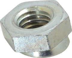 Vlier - 3/8-16, 3/4" Pad Diam, Uncoated Bottom, Steel Toggle Pad - 3/8 Depth, 3/16" OAL, 5/8" Width Across Flats, Zinc Plated Gold Chromate, 15° Swivel Angle - Benchmark Tooling