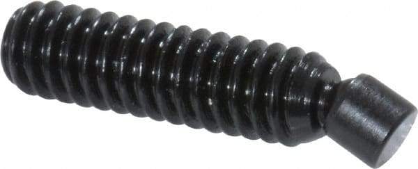 Vlier - 1/4-20, 1" OAL, Alloy Steel, Swivel Pad - Black Oxide Finish, 0.185" Pad Diam, 27/32" Thread Length, 7.5° Swivel Angle, 1/8" Hex Key - Benchmark Tooling