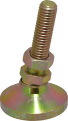 Vlier - 1/2-13 Bolt Thread, Studded Pivotal Stud Mount Leveling Pad & Mount - 5,000 Max Lb Capacity, 1-7/8" Base Diam - Benchmark Tooling