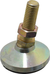 Vlier - 5/8-11 Bolt Thread, Studded Pivotal Stud Mount Leveling Pad & Mount - 4,500 Max Lb Capacity, 2-1/2" Base Diam - Benchmark Tooling