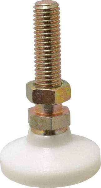 Vlier - 1/2-13 Bolt Thread, Studded Pivotal Stud Mount Leveling Pad & Mount - 700 Max Lb Capacity, 1-7/8" Base Diam - Benchmark Tooling