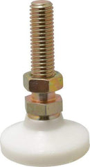 Vlier - 1/2-13 Bolt Thread, Studded Pivotal Stud Mount Leveling Pad & Mount - 700 Max Lb Capacity, 1-7/8" Base Diam - Benchmark Tooling