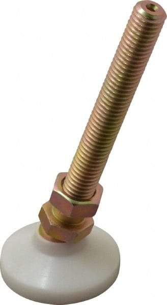 Vlier - 1/2-13 Bolt Thread, Studded Pivotal Stud Mount Leveling Pad & Mount - 700 Max Lb Capacity, 1-7/8" Base Diam - Benchmark Tooling