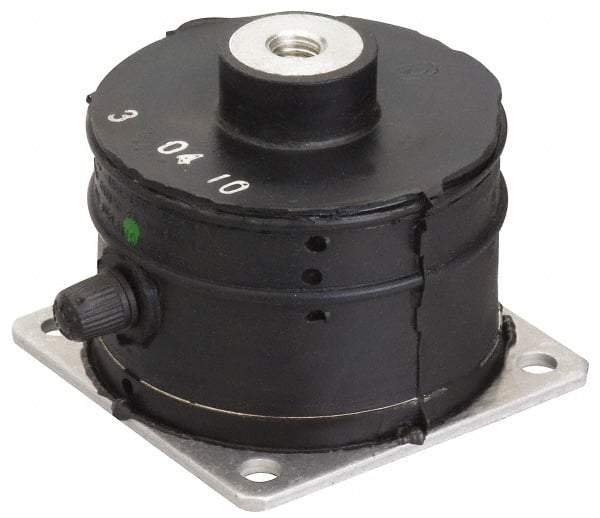 Barrymount - 1-14 Bolt Thread, 18-1/2" Wide Stud Mount Leveling Pad & Mount - 9,600 Max Lb Capacity, 18.44" Base Diam - Benchmark Tooling