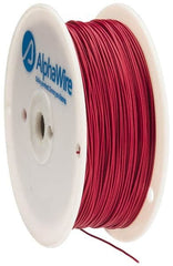 Alpha Wire - 22 AWG, 1 Strand, 305 m OAL, Tinned Copper Hook Up Wire - Red PVC Jacket, 0.057" Diam - Benchmark Tooling