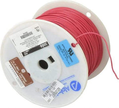 Alpha Wire - 18 AWG, 16 Strand, 305 m OAL, Tinned Copper Hook Up Wire - Red PVC Jacket, 0.079" Diam - Benchmark Tooling