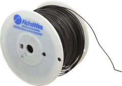 Alpha Wire - 18 AWG, 1 Strand, 305 m OAL, Tinned Copper Hook Up Wire - Black PVC Jacket, 0.072" Diam - Benchmark Tooling