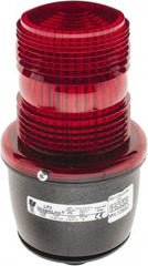 Federal Signal Corp - 12 to 48 VDC, 4X NEMA Rated, Strobe Tube, Red, Low Profile Mini Strobe Light - 65 to 95 Flashes per min, 1/2 Inch Pipe, 3-1/8 Inch Diameter, 5.8 Inch High, IP66 Ingress Rating, Pipe Mount - Benchmark Tooling