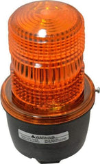 Federal Signal Corp - 120 VAC, 4X NEMA Rated, Strobe Tube, Amber, Low Profile Mini Strobe Light - 65 to 95 Flashes per min, 1/2 Inch Pipe, 3-1/8 Inch Diameter, 5.7 Inch High, IP66 Ingress Rating, Pipe Mount - Benchmark Tooling