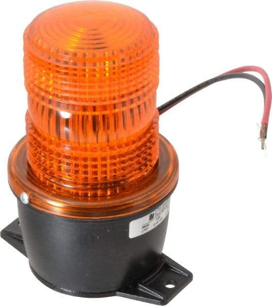 Federal Signal Corp - 12 to 48 VDC, 4X NEMA Rated, Strobe Tube, Amber, Low Profile Mini Strobe Light - 65 to 95 Flashes per min, 3-1/8 Inch Diameter, 5.1 Inch High, IP66 Ingress Rating, T Mount - Benchmark Tooling