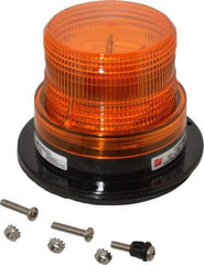 Federal Signal Corp - 12 to 48 VDC, 4X NEMA Rated, Strobe Tube, Amber, Low Profile Mini Strobe Light - 65-95 Flashes per min, 5 Inch Diameter, 3-5/8 Inch High, IP65 Ingress Rating, Surface Mount - Benchmark Tooling