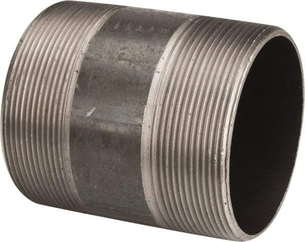 B&K Mueller - Schedule 40, 4" Diam x 5" Long Steel Black Pipe Nipple - Threaded - Benchmark Tooling