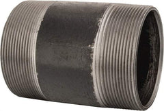 B&K Mueller - Schedule 40, 4" Diam x 6" Long Steel Black Pipe Nipple - Threaded - Benchmark Tooling