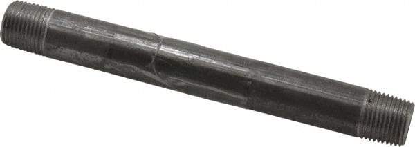 B&K Mueller - Schedule 40, 1/2" Diam x 7" Long Steel Black Pipe Nipple - Threaded - Benchmark Tooling