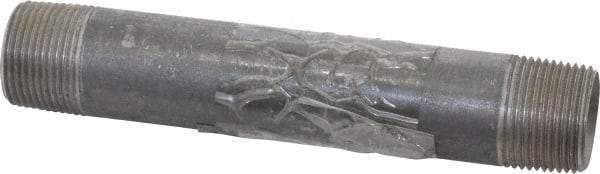 B&K Mueller - Schedule 40, 1" Diam x 7" Long Steel Black Pipe Nipple - Threaded - Benchmark Tooling