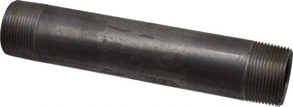 B&K Mueller - Schedule 40, 1-1/4" Diam x 8" Long Steel Black Pipe Nipple - Threaded - Benchmark Tooling