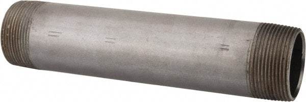 B&K Mueller - Schedule 40, 1-1/2" Diam x 8" Long Steel Black Pipe Nipple - Threaded - Benchmark Tooling