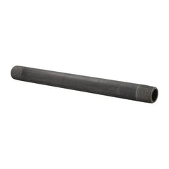 B&K Mueller - Schedule 40, 1/2" Diam x 9" Long Steel Black Pipe Nipple - Threaded - Benchmark Tooling