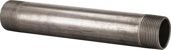 B&K Mueller - Schedule 40, 1-1/4" Diam x 9" Long Steel Black Pipe Nipple - Threaded - Benchmark Tooling