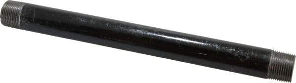 B&K Mueller - Schedule 40, 3/4" Diam x 11" Long Steel Black Pipe Nipple - Threaded - Benchmark Tooling