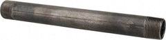 B&K Mueller - Schedule 40, 1" Diam x 11" Long Steel Black Pipe Nipple - Threaded - Benchmark Tooling