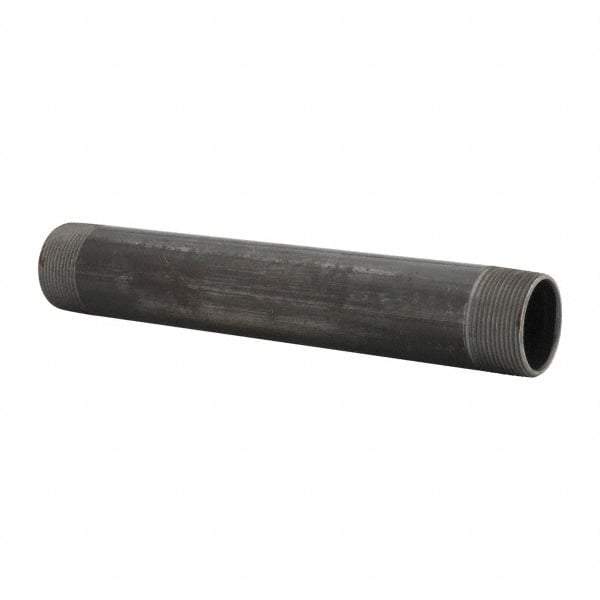 B&K Mueller - Schedule 40, 1-1/2" Diam x 11" Long Steel Black Pipe Nipple - Threaded - Benchmark Tooling