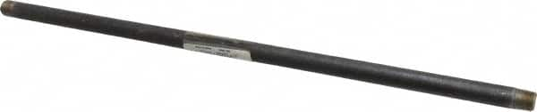 B&K Mueller - Schedule 40, 1/8" Diam x 12" Long Steel Black Pipe Nipple - Threaded - Benchmark Tooling