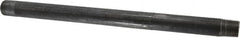 B&K Mueller - Schedule 40, 1/2" Diam x 12" Long Steel Black Pipe Nipple - Threaded - Benchmark Tooling