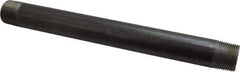 B&K Mueller - Schedule 40, 1" Diam x 12" Long Steel Black Pipe Nipple - Threaded - Benchmark Tooling