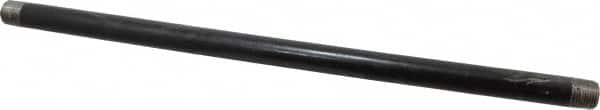 B&K Mueller - Schedule 40, 1/2" Diam x 18" Long Steel Black Pipe Nipple - Threaded - Benchmark Tooling