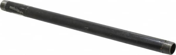 B&K Mueller - Schedule 40, 3/4" Diam x 18" Long Steel Black Pipe Nipple - Threaded - Benchmark Tooling