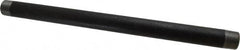 B&K Mueller - Schedule 40, 1" Diam x 18" Long Steel Black Pipe Nipple - Threaded - Benchmark Tooling