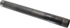 B&K Mueller - Schedule 40, 1-1/2" Diam x 18" Long Steel Black Pipe Nipple - Threaded - Benchmark Tooling