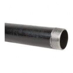 B&K Mueller - Schedule 40, 2" Diam x 18" Long Steel Black Pipe Nipple - Threaded - Benchmark Tooling