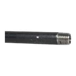 B&K Mueller - Schedule 40, 1/2" Diam x 24" Long Steel Black Pipe Nipple - Threaded - Benchmark Tooling